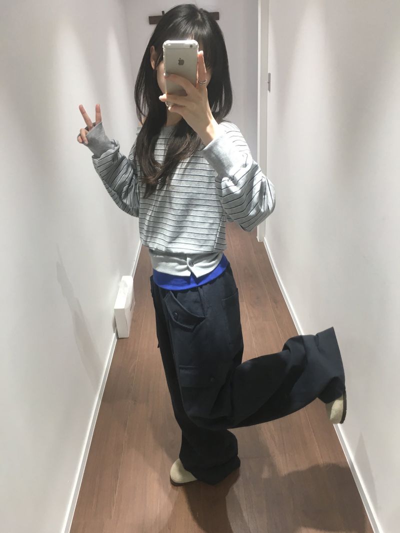 Denti Stripe Button Long Sleeve (2color)