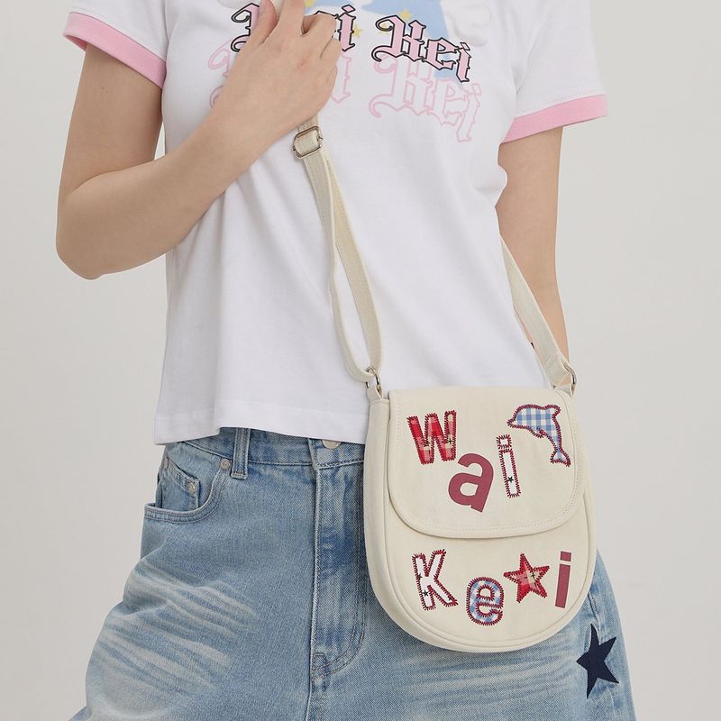 Logo Patchwork Cross Bag