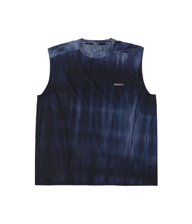 negative split club（ネガティブスプリットクラブ）の「Air Vent Tie-Dye Racing Singlet (Blue)（Tops）」