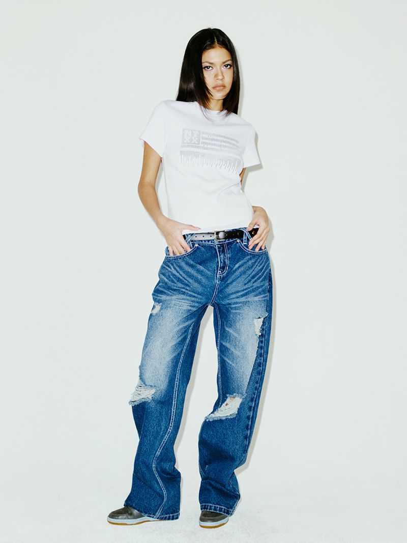 METAL NYX FLAG TEE WHITE