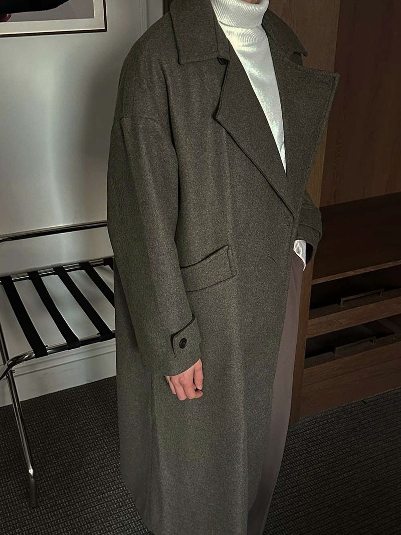 Pleddy Roden Double Wool Long Coat (3color)