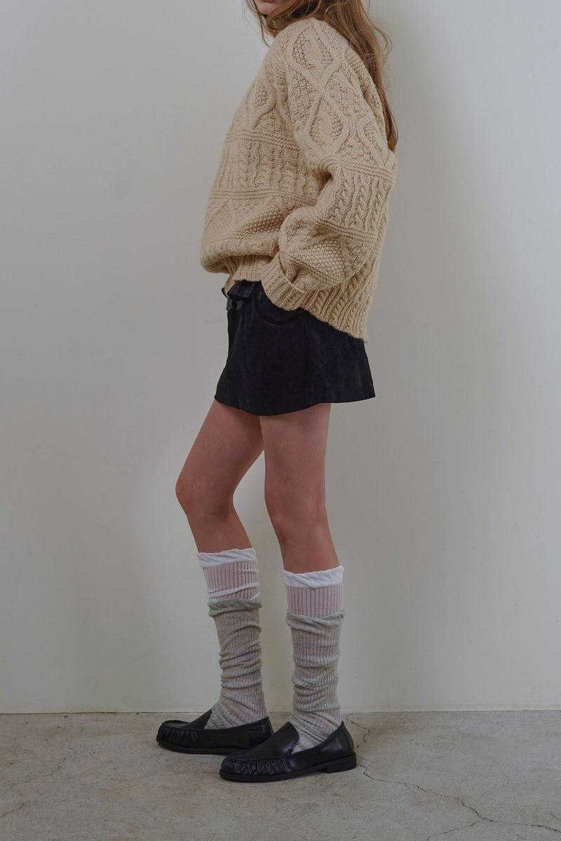 Carol cable knit_beige