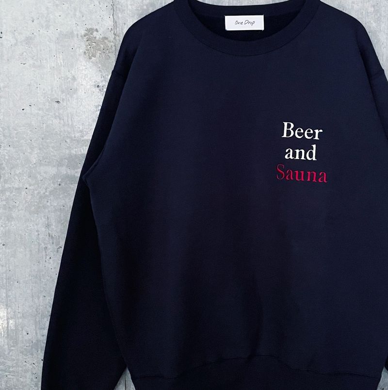 OneDrop Beer and Sauna 刺繍logo スウェット