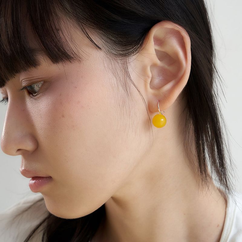 geegee（ジジ）の「[silver925] amber ball hook earring（Accessories）」