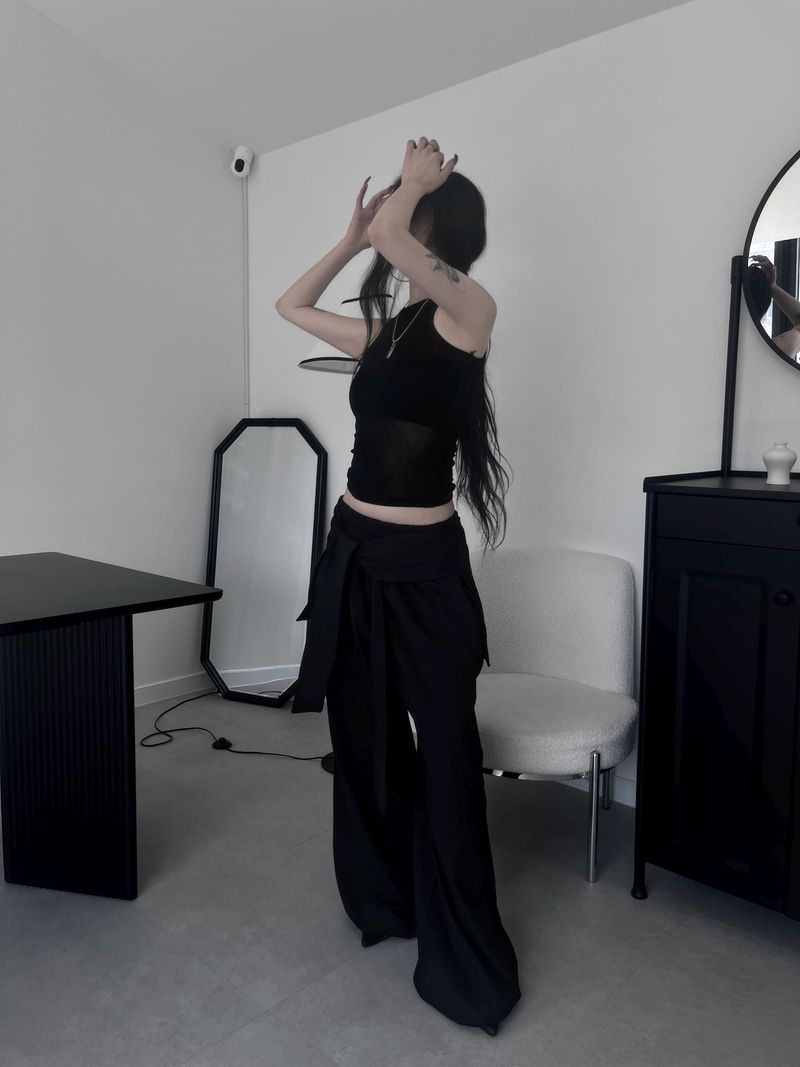 strap string pants (3color)