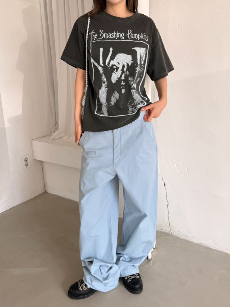 cotton wide chino pants