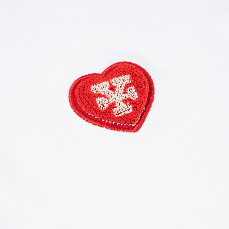 Heart Patch Regular Polo - White