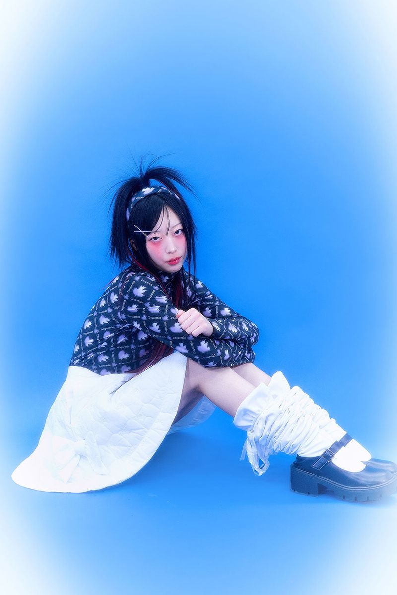 Heart Quilted Skirt (White)