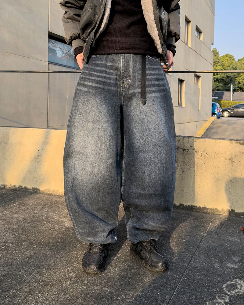 Kino Double Cat Washing Balloon Denim