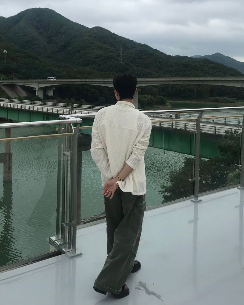 Deep-Dye Cotton Cargo Pants