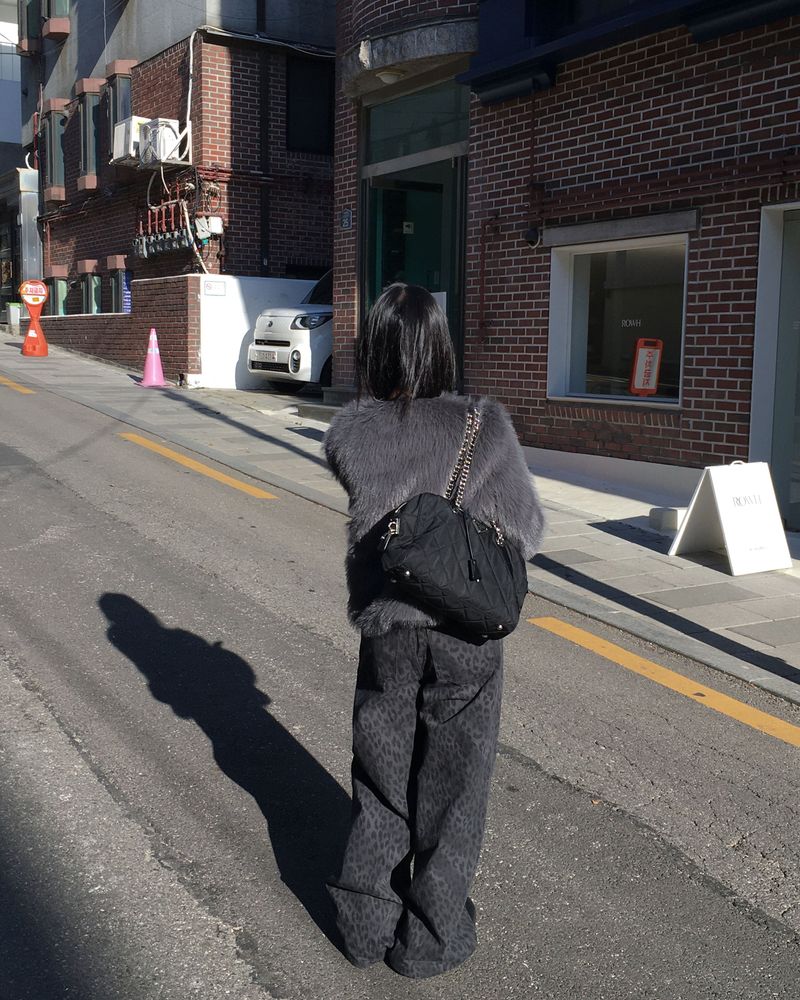Dark fur jacket