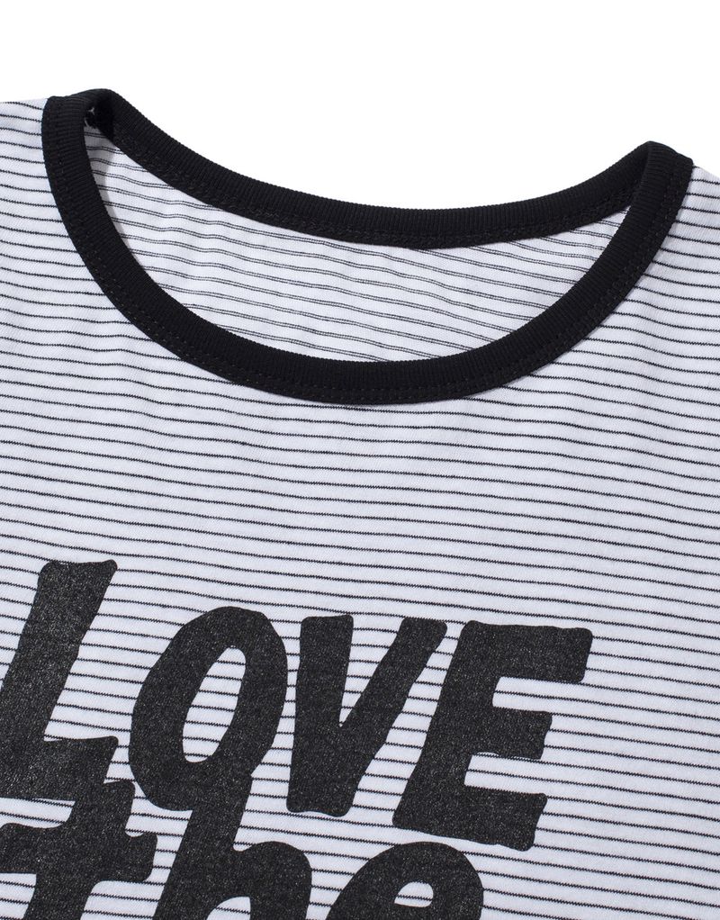 LTM Stripe Crop T-shirt (WHITE)
