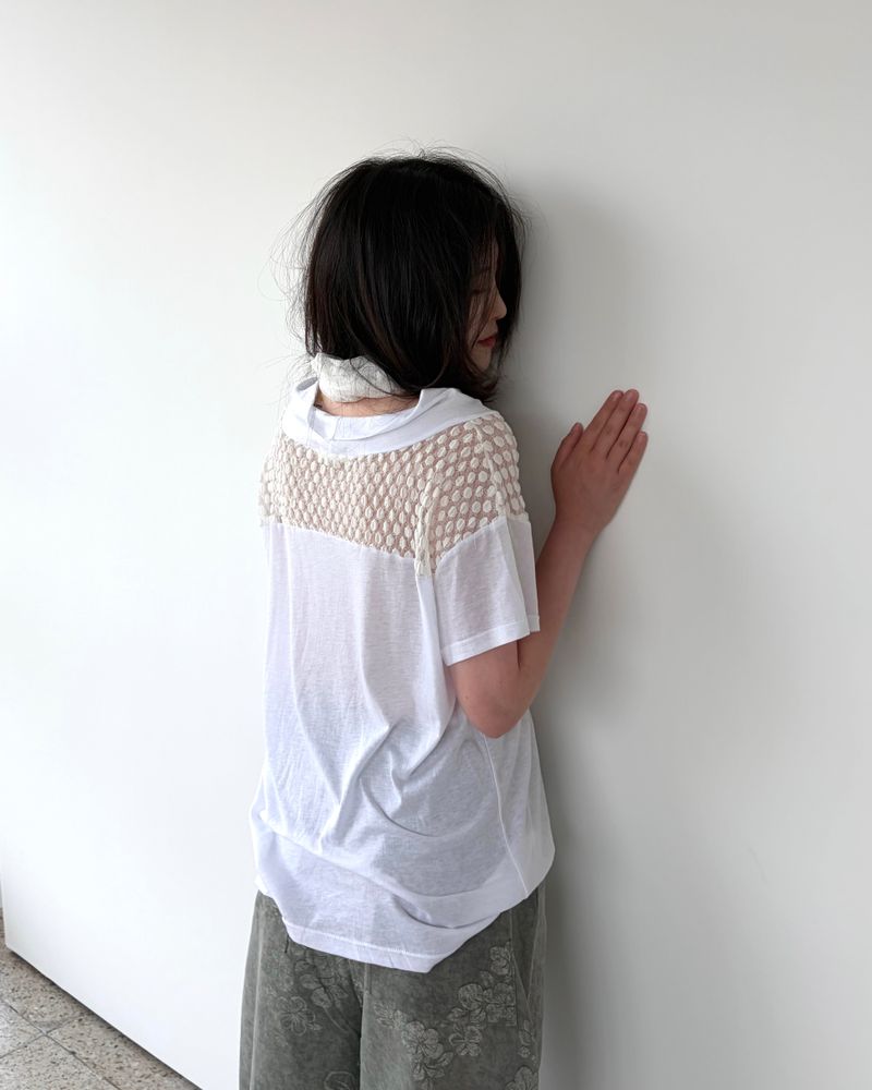 クラウディ オープンネック Tシャツ(3colors)