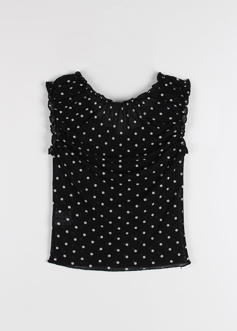 SHIRRING DOT 2-WAY TOP
