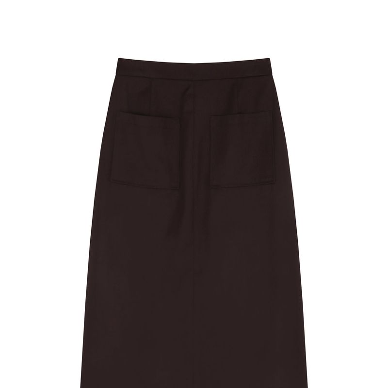 Front Slit Skirt Wine