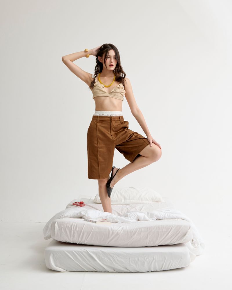 EVIE april MICRO-SUEDE BERMUDA SHORT