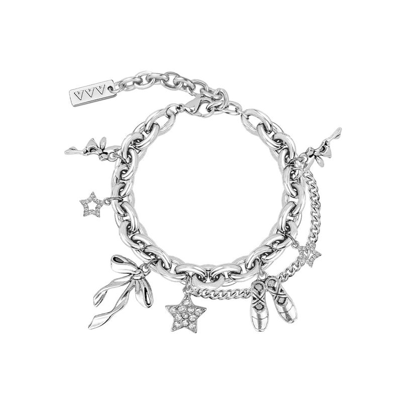 VVV（ブイブイブイ）の「Pointe shoes Ribbon Star Mix Bracelet（Accessories）」