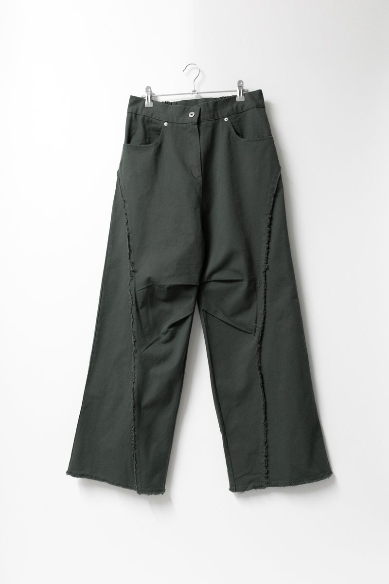 rough fringe wide pants(3colors)