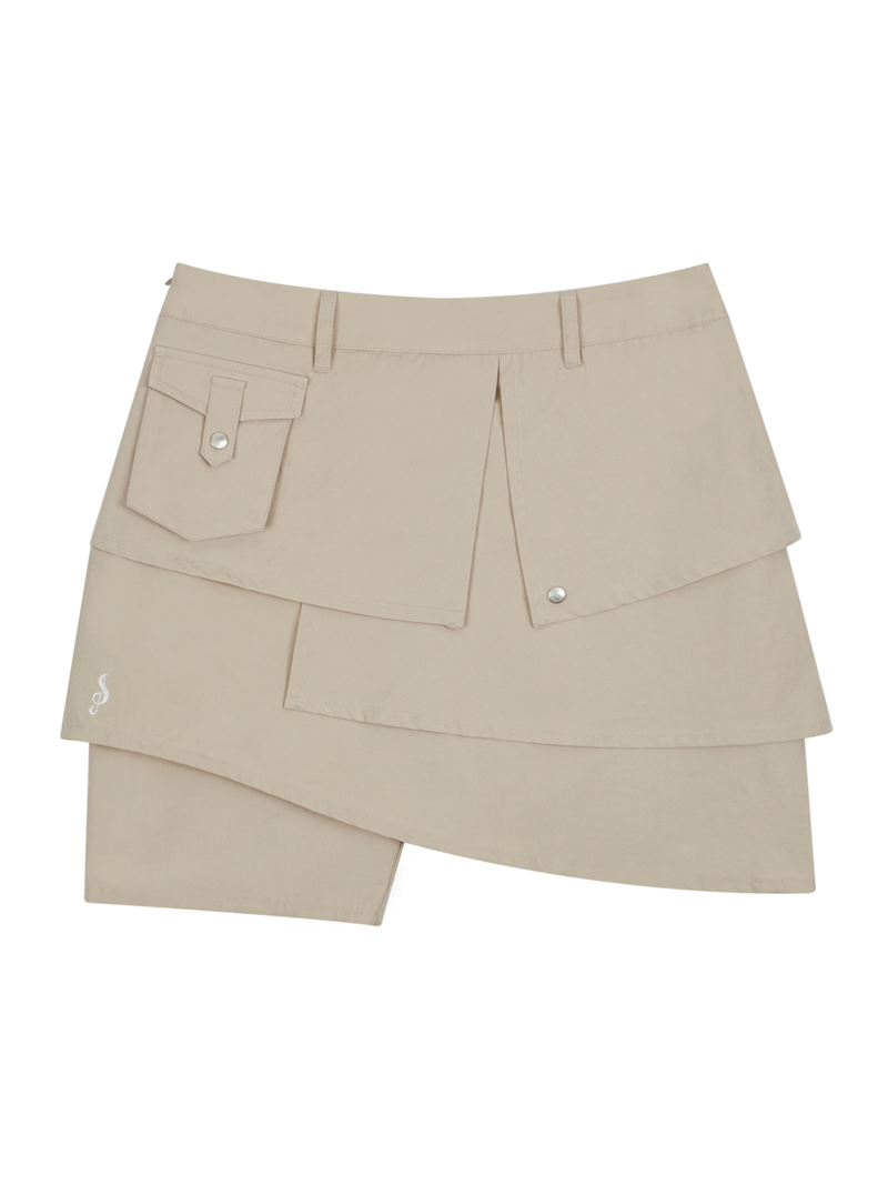 safarispot（サファリスポット）の「S CLEF WRAP SKIRT PANTS (BEGIE)（Skirts）」