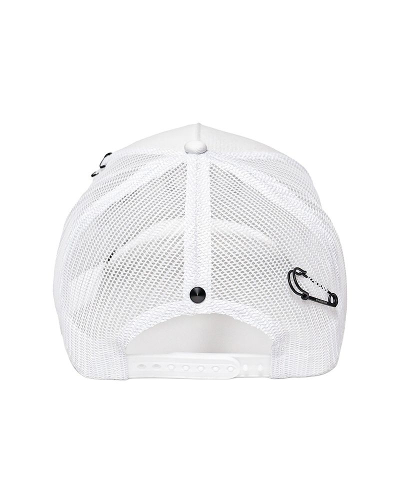 BBD Graphic B Logo Stud Trucker Mesh Cap (White)