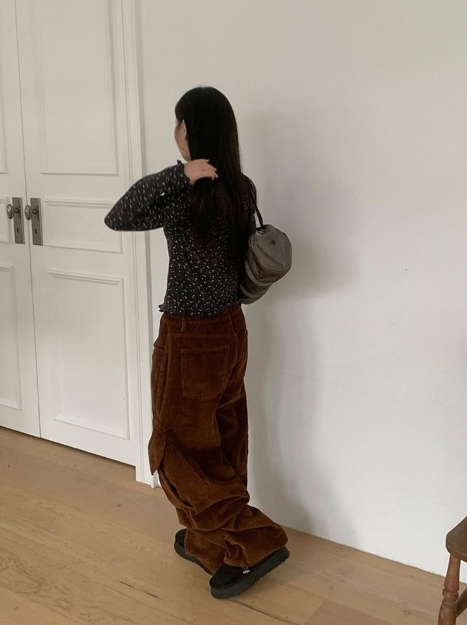 Comta Heart Cargo Corduroy Pants