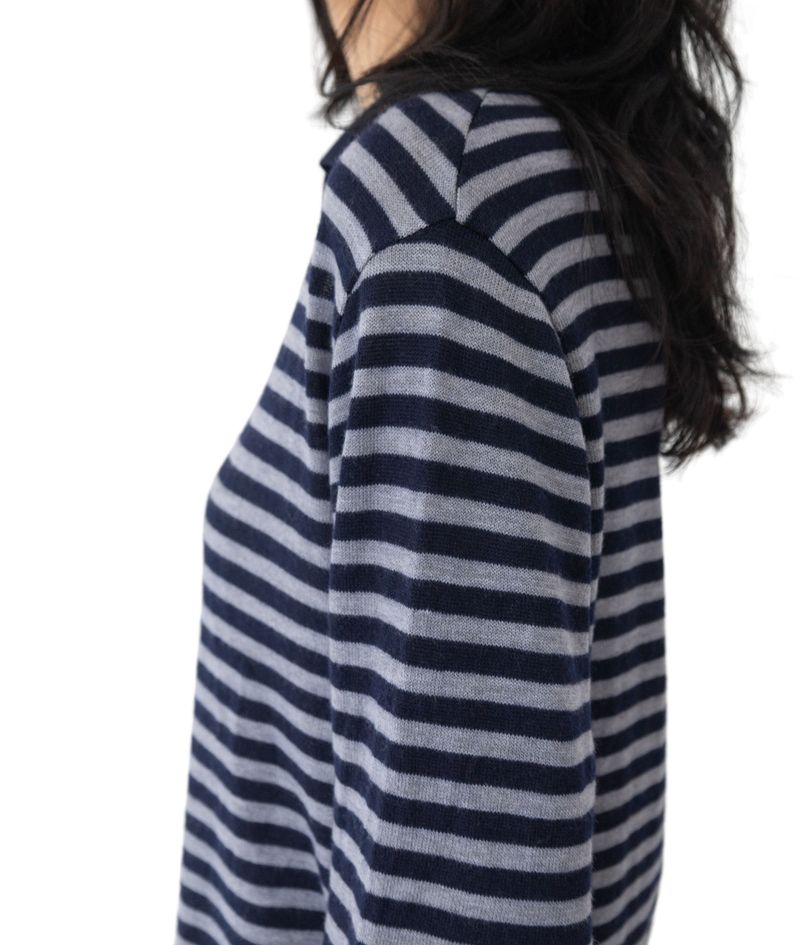 Rams Stripe Collar Knit