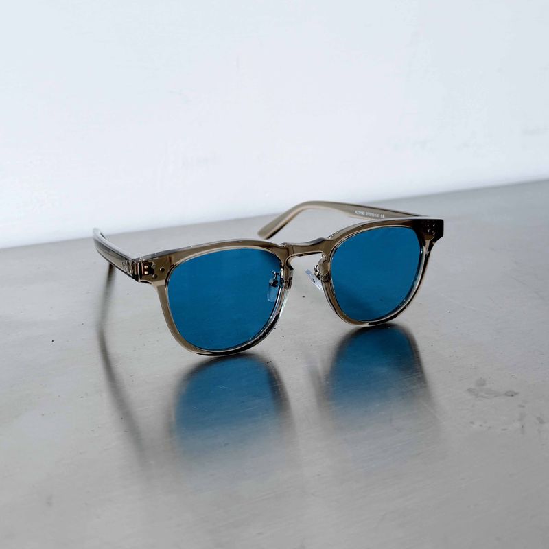 Ice Blue Transparent Frame Sunglasses