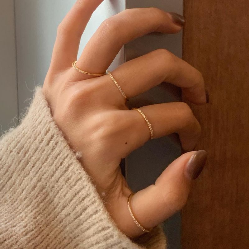 (silver925) Clin cubic ring *gold