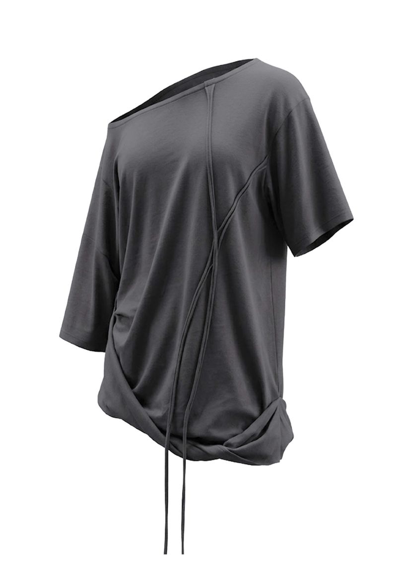 JUNGDO（ジョンド）の「 TILT OFF-SHOULDER TOP . CHARCOAL（Tops）」