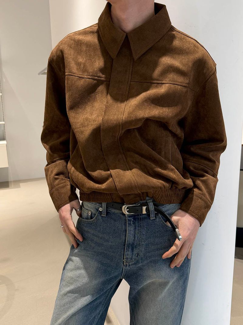 Suede short blouson(3color)