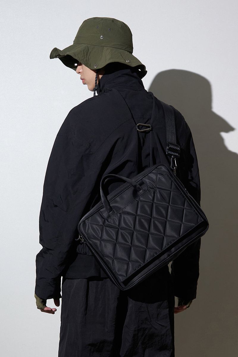 Nylon Quilted Briefcase