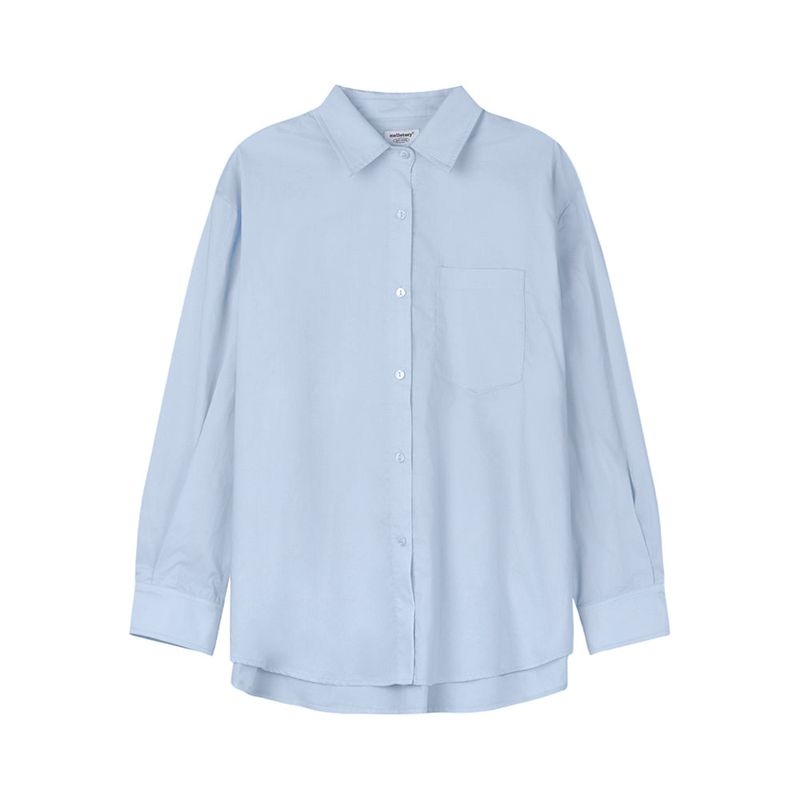  BASIC MELLOW EMBROIDERY SHIRT (LIGHT BLUE)