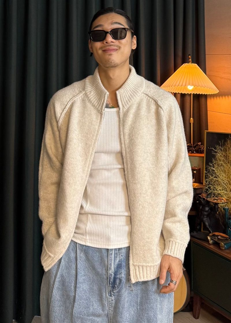 [virstyle original] INKKI Two-Way Wool Knit Zip-Up 2COLOR
