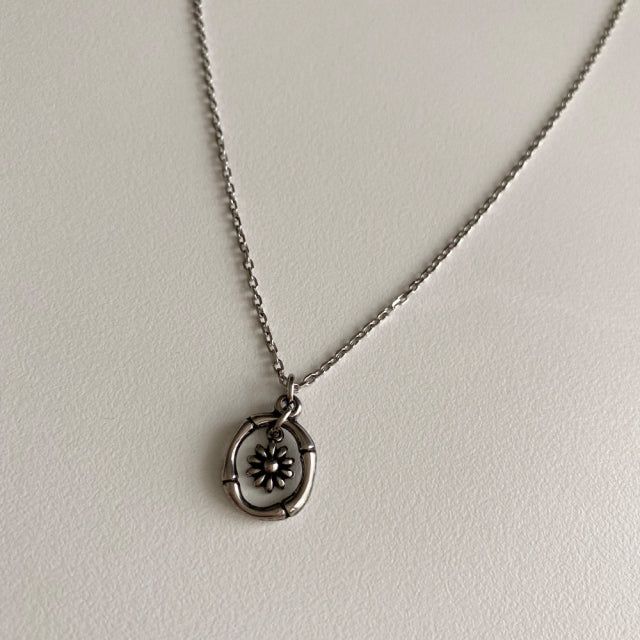 of Antique Flower Coin Unique Necklace