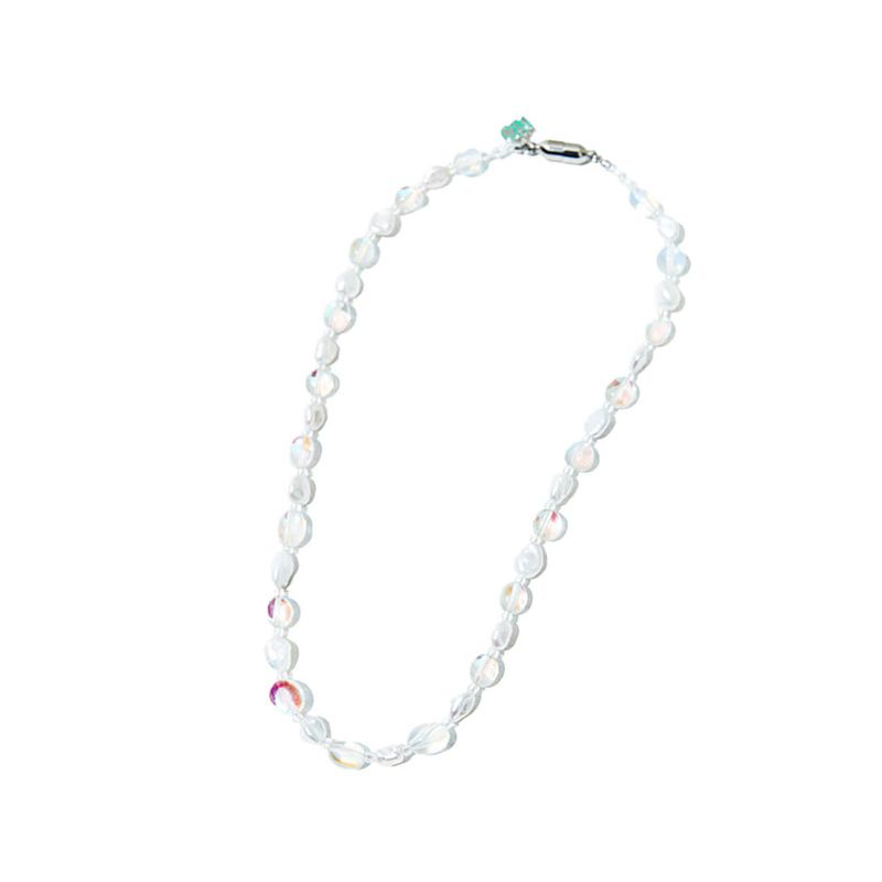 Opal crystal&pearl necklace