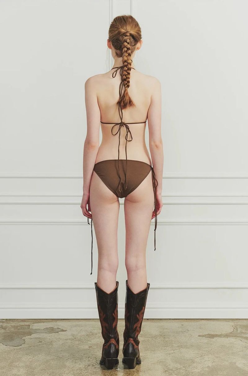 TINA STRING BIKINI SET brown