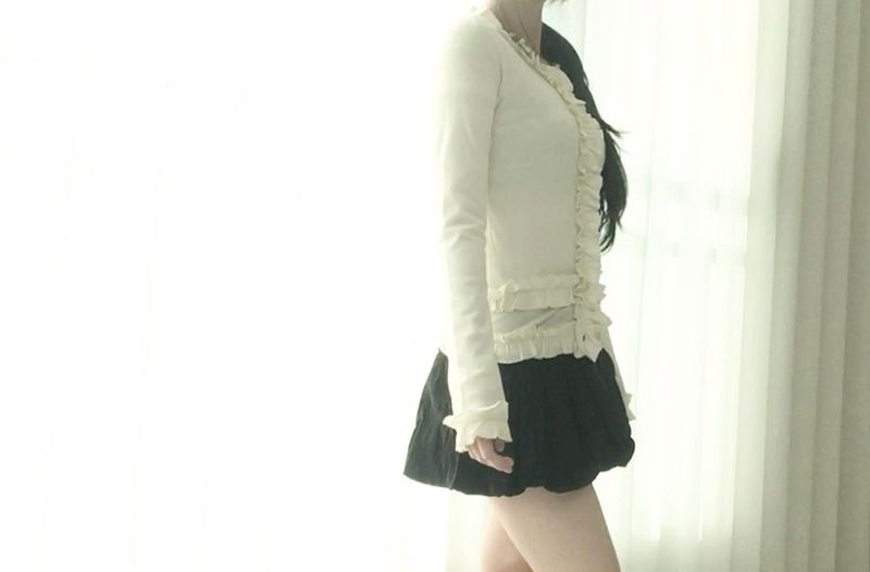 Icing frill cardigan