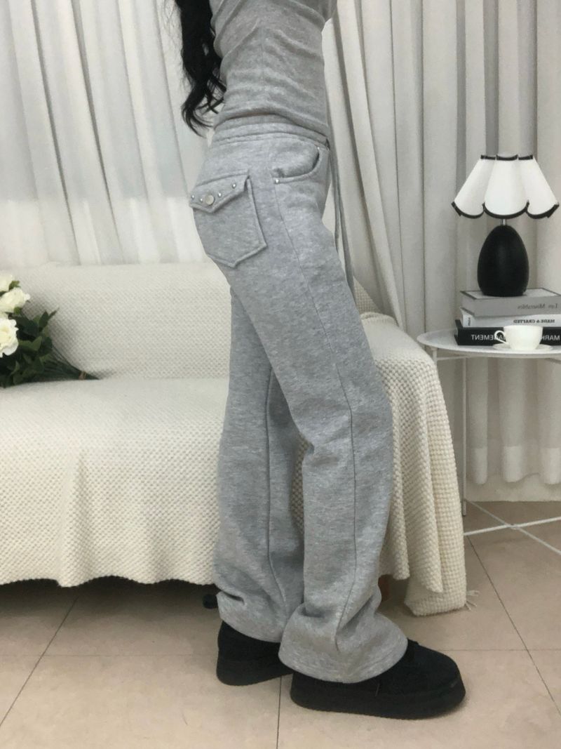 Silver Stud Bootcut Pants