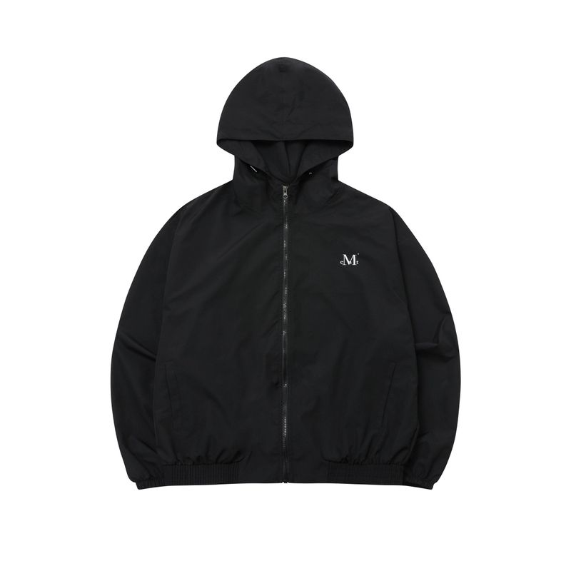 BACK ROUND WINDBREAKER (Black, Charcoal)