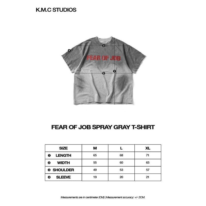 KMC フィアー オブ ジョブ ウォッシュド Tシャツ