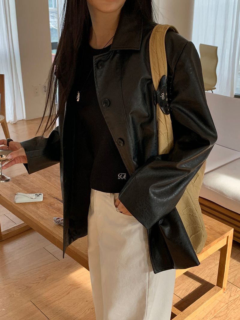 [MADE] Blending leather jacket