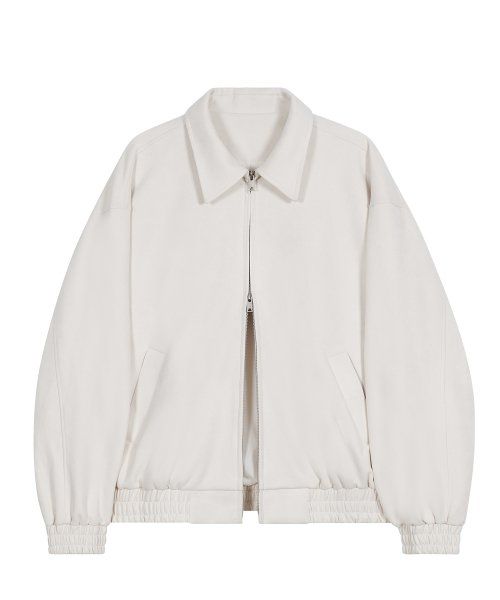 87-STAN009 [Vegan Suede] Standard Blouson Suede Jacket IVORY