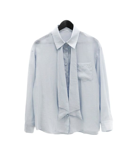 Lucy Tie See-Through Blouse