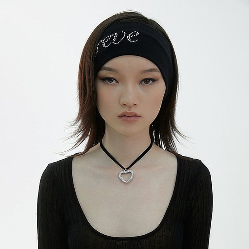 LETTERING HAIRBAND (BLACK)