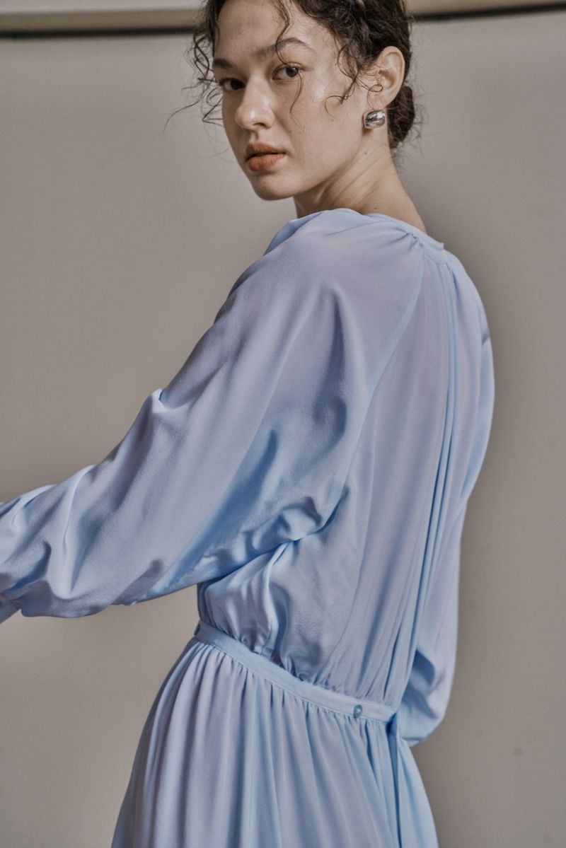 MYTHIC DRESS_BLUE GRAY