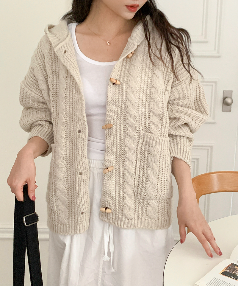 Tteokbokki hoodie cardigan