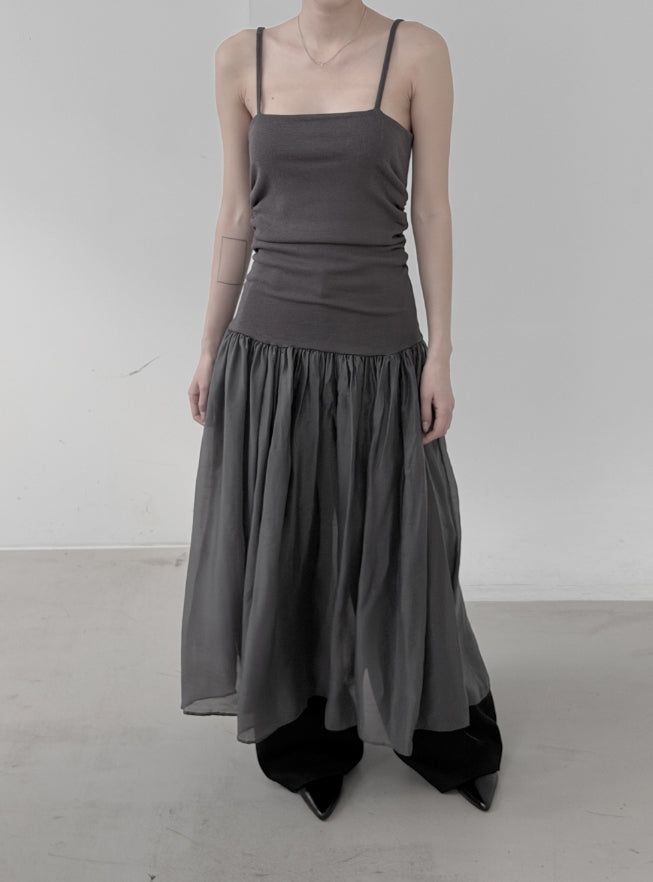 Melt Mix Chiffon Strap One Piece