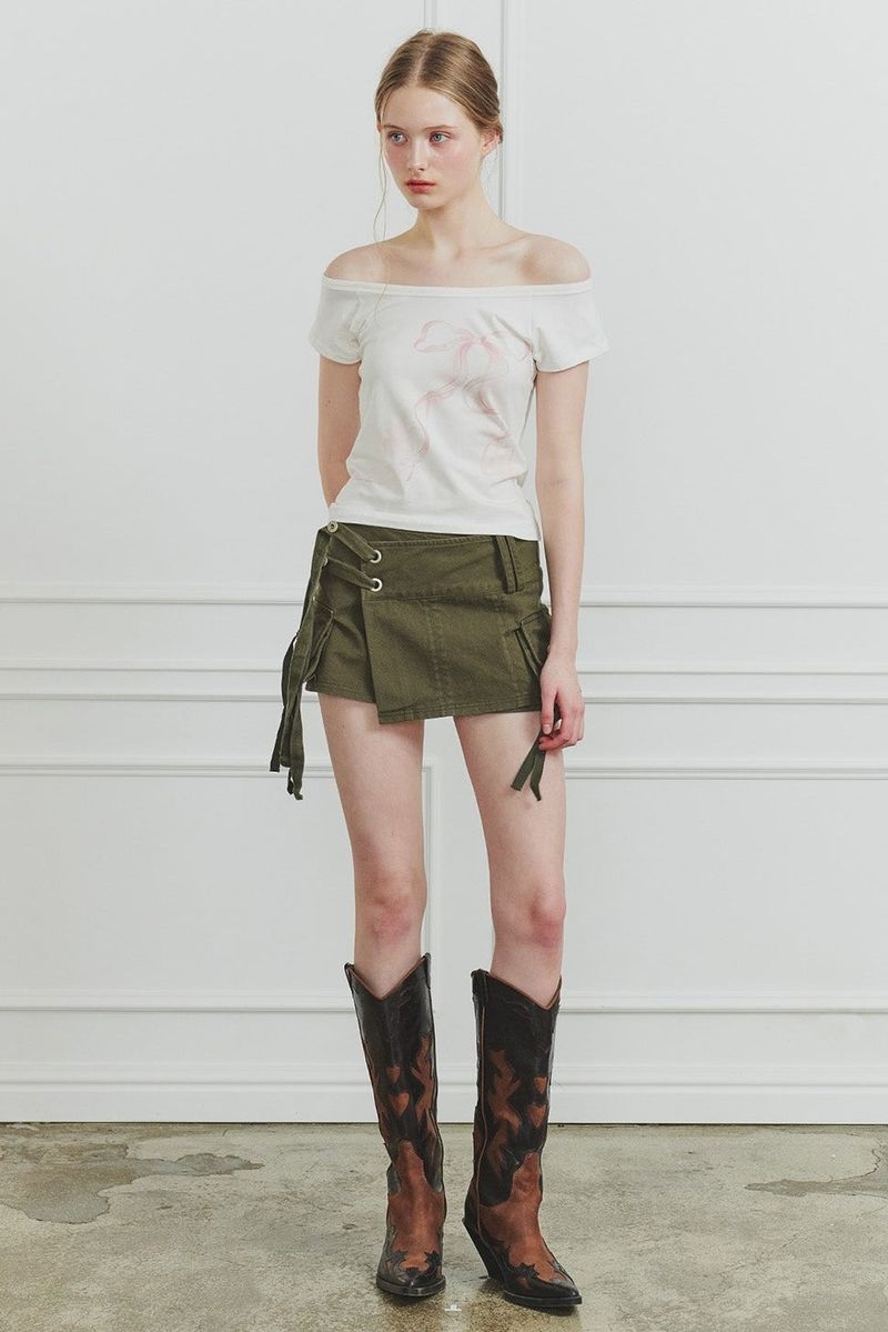 VERA RIBBON TEE white