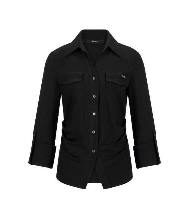 26SS★ [mnem] Muted Roll-Up Shirt