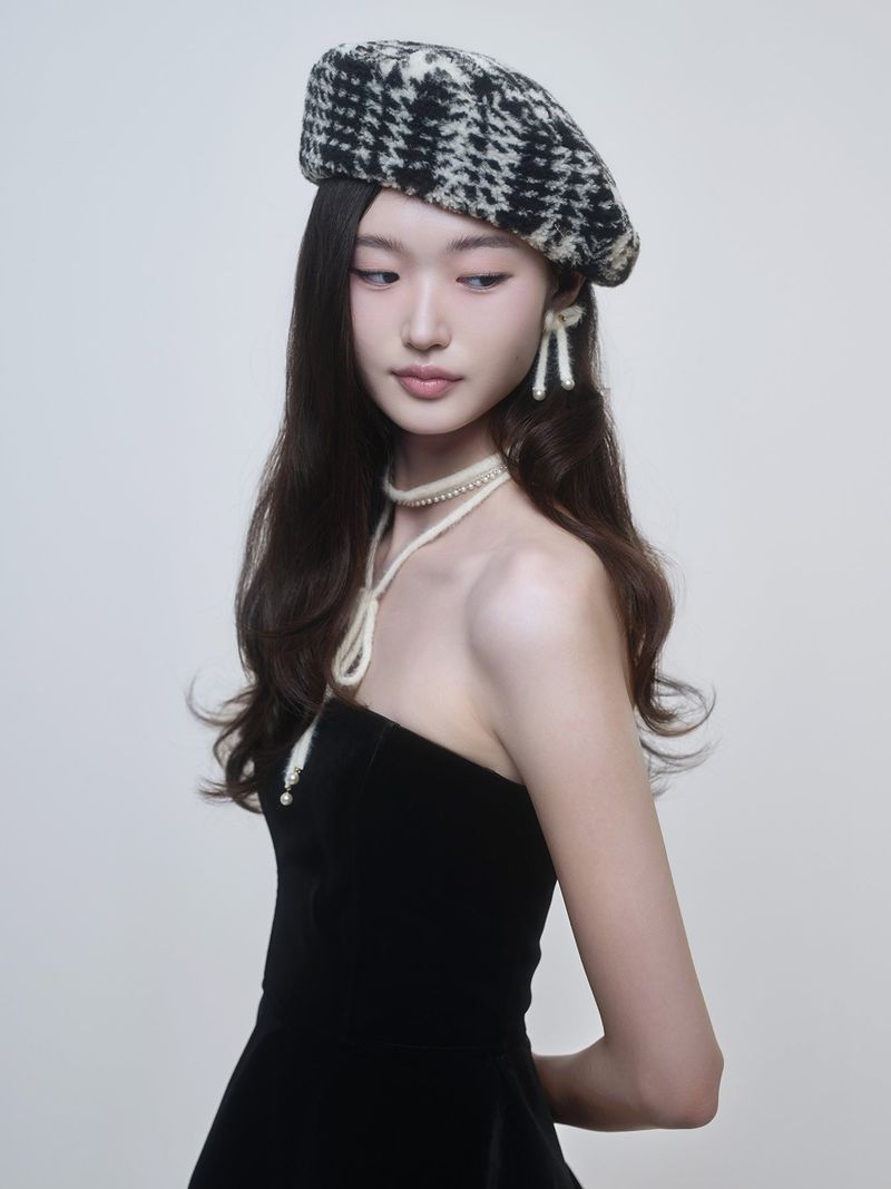 Tartan Fuzz Beret